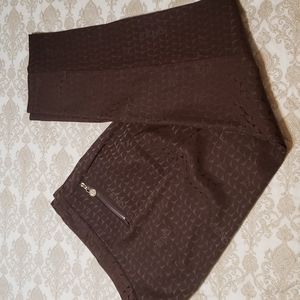 Fendi chocolate jacquard trousers rare authentic
